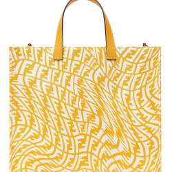 Fake Shopper Glazed Canvas Bag 8BH357 Yellow Replica