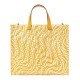 Fake Shopper Glazed Canvas Bag 8BH357 Yellow Replica