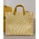 Fake Shopper Glazed Canvas Bag 8BH357 Yellow Replica