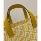 Fake Shopper Glazed Canvas Bag 8BH357 Yellow Replica