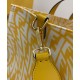 Fake Shopper Glazed Canvas Bag 8BH357 Yellow Replica