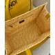 Fake Shopper Glazed Canvas Bag 8BH357 Yellow Replica