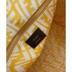 Fake Shopper Glazed Canvas Bag 8BH357 Yellow Replica