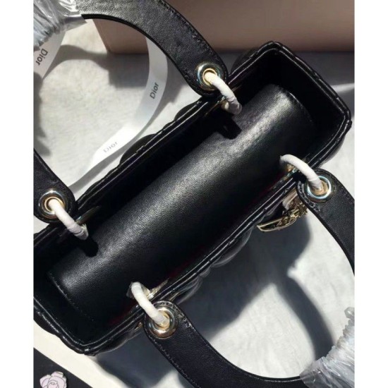 Fake Dior Lady Dior Bag Black Replica