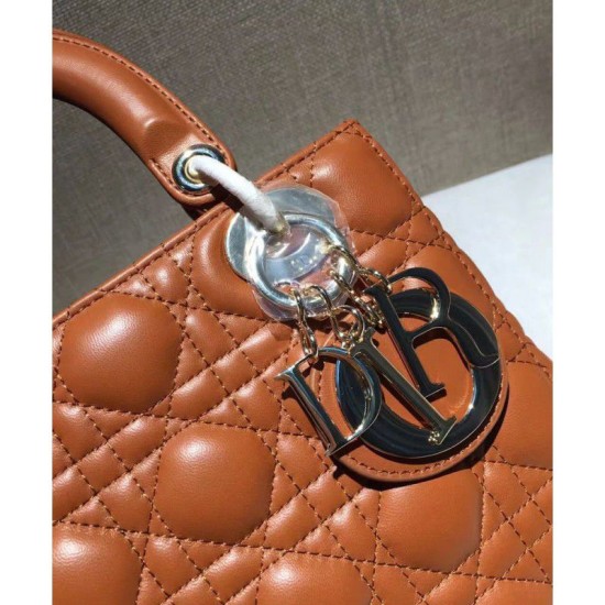 Replica Dior Lady Dior Bag Light Coffee