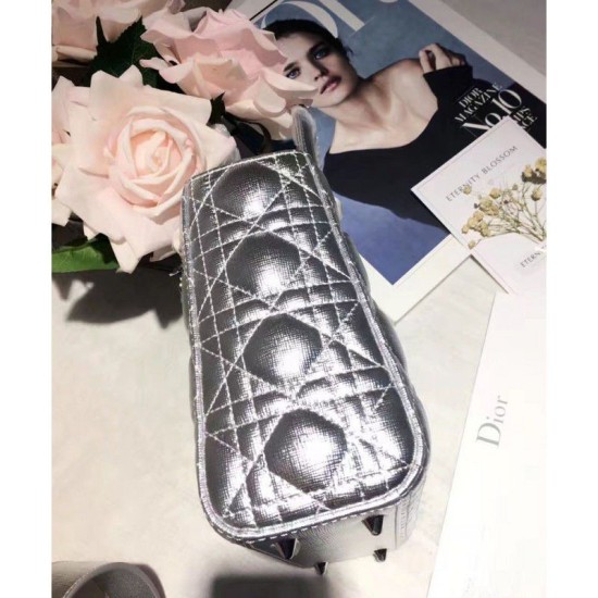 Replica Dior Lady Dior Bag Silver
