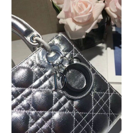 Replica Dior Lady Dior Bag Silver