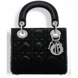 Replica Dior Lady Dior Classic Tote Bag With Lambskin Black
