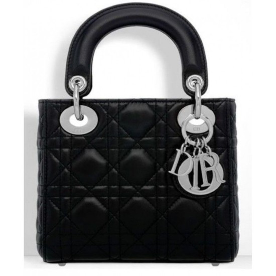 Replica Dior Lady Dior Classic Tote Bag With Lambskin Black