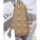Fake Dior Lady Dior Medium Classic Tote Bag With Lambskin Apricot Replica