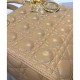 Fake Dior Lady Dior Medium Classic Tote Bag With Lambskin Apricot Replica