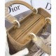 Fake Dior Lady Dior Medium Classic Tote Bag With Lambskin Apricot Replica