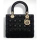 Replica Dior Lady Dior Medium Classic Tote Bag With Lambskin Black