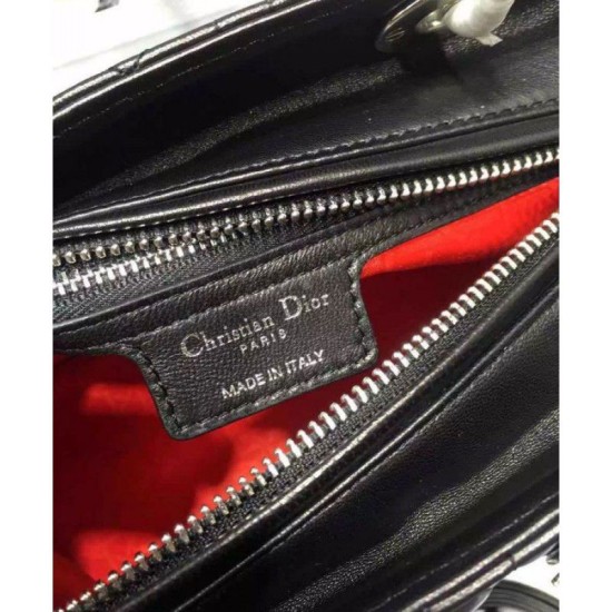 Replica Dior Lady Dior Medium Classic Tote Bag With Lambskin Black