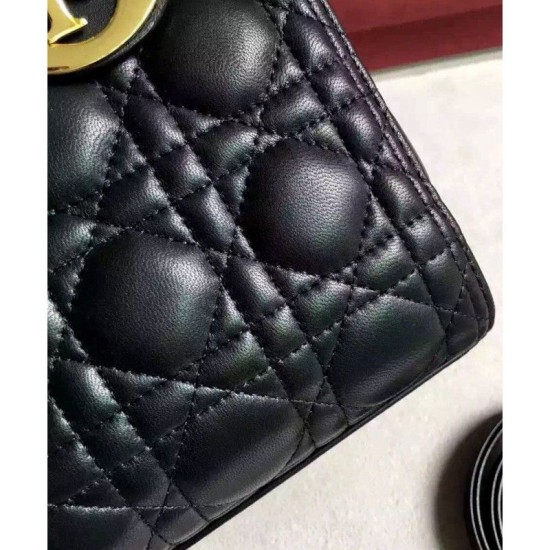 Replica Dior Lady Dior Medium Classic Tote Bag With Lambskin Black