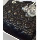 Fake Dior Lady Dior Medium Classic Tote Bag With Lambskin Black Replica