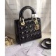 Replica Dior Lady Dior Medium Patent Leather Handbag Black