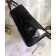Replica Dior Lady Dior Medium Patent Leather Handbag Black