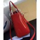 Fake Dior Lady Dior Medium Patent Leather Handbag Red Replica