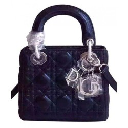 Replica Dior Lady Dior Patent Leather Handbag Black