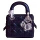 Replica Dior Lady Dior Patent Leather Handbag Black