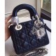 Replica Dior Lady Dior Patent Leather Handbag Black