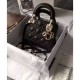 Fake Dior Lady Dior Mini Classic Tote Bag With Lambskin Black Replica