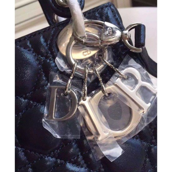 Replica Dior Lady Dior Patent Leather Handbag Black