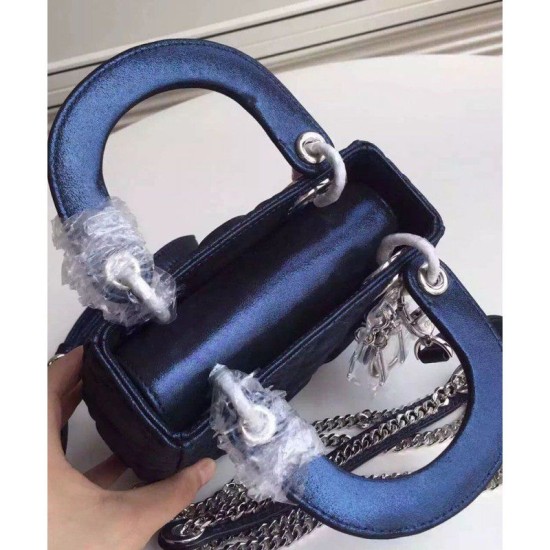 Replica Dior Lady Dior Patent Leather Handbag Black