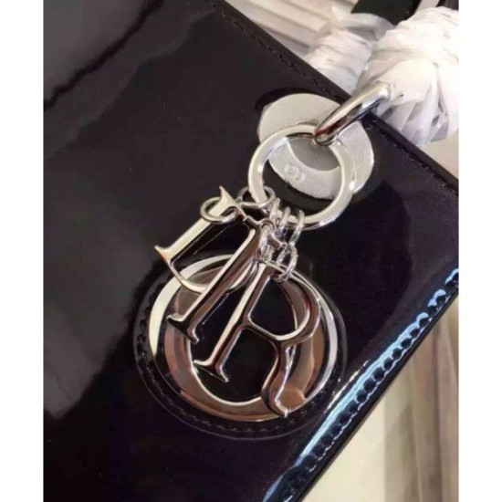 Fake Lady Dior Patent Bag Black Replica