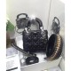 Replica Dior Lady Dior Classic Tote Bag With Lambskin Black