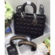 Fake Dior Lady Dior Large Classic Tote Bag With Lambskin Black Replica Replica Dior Lady Dior Large Classic Tote Bag With Lambskin Black
