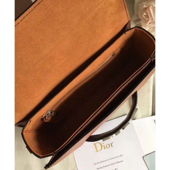 Replica Dior Diorevolution Flap Bag With Slot Handclasp M8000 Coffee