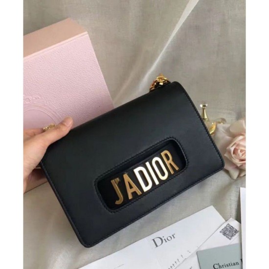 Replica Dior J'ADIOR Flap Bag With Chain In Calfskin M9000 Black