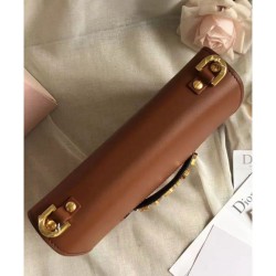 Replica Dior J'ADIOR Flap Bag With Chain In Calfskin M9000 Coffee