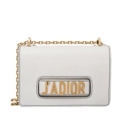 Fake Dior J'ADIOR Flap Bag With Chain In Calfskin M9000 White Replica