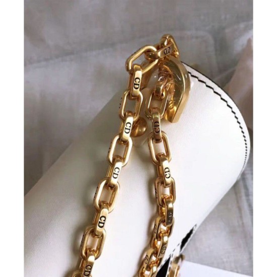 Fake Dior J'ADIOR Flap Bag With Chain In Calfskin M9000 White Replica