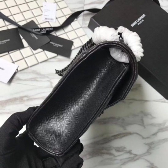 Fake YSL Saint Laurent Envelope Medium Bag Black Hardware Replica