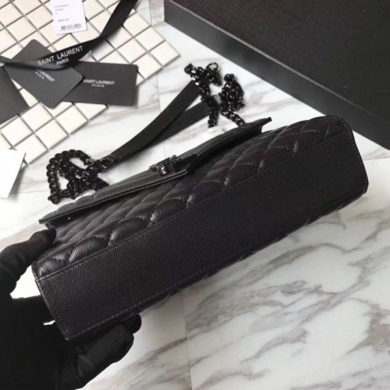 Fake YSL Saint Laurent Envelope Medium Bag Black Hardware Replica