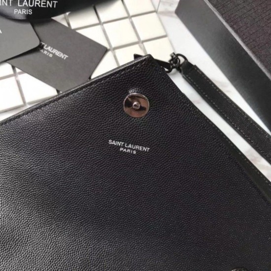 Fake YSL Saint Laurent Envelope Medium Bag Black Hardware Replica