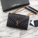 Fake YSL Saint Laurent Envelope Medium Bag Golden Hardware Replica