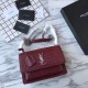 Fake YSL Saint Laurent Medium Sunset Bag In Crocodile Embossed Shiny Leather Replica