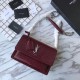Fake YSL Saint Laurent Medium Sunset Bag In Crocodile Embossed Shiny Leather Replica