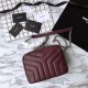 Fake Saint Laurent Medium LouLou Chain Bag Red Replica