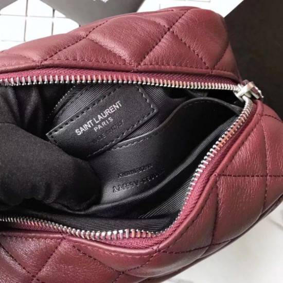 Fake Saint Laurent Medium LouLou Chain Bag Red Replica