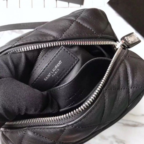 Replica Saint Laurent Medium LouLou Chain Bag Black