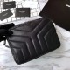 Replica Saint Laurent Medium LouLou Chain Bag Black