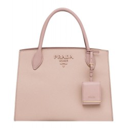 Fake Prada Monochrome Saffiano Tote Bag Pink Replica
