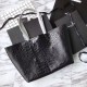 Replica YSL Saint Laurent Shopping Tote Bag Crocodile Embossed Leather