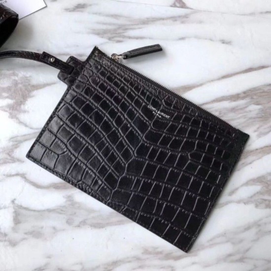 Replica YSL Saint Laurent Shopping Tote Bag Crocodile Embossed Leather